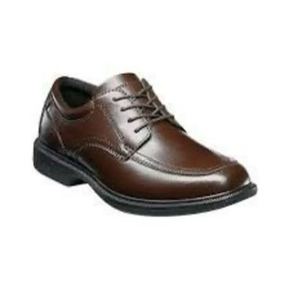 Nunn Bush Kore Oxford Dress Shoes Mens Size 9.5 Brown Leather Comfort Gel Loafer
